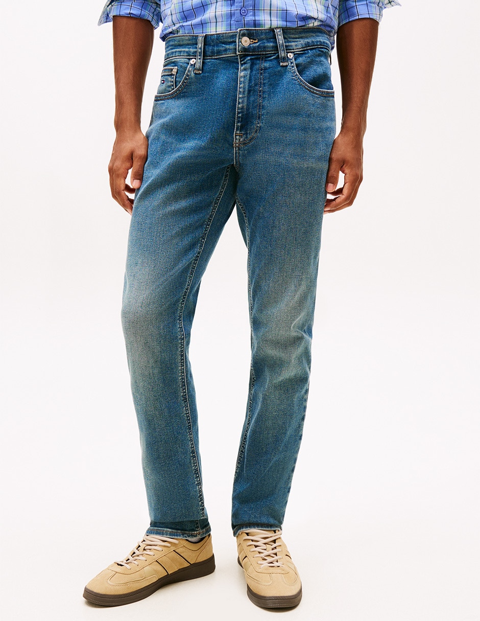 Jeans slim deslavado para hombre