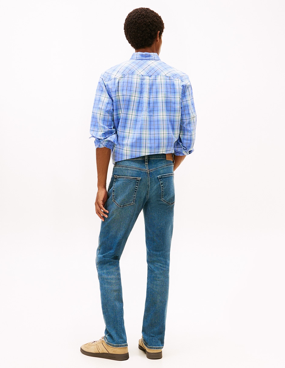 Jeans slim deslavado para hombre 3