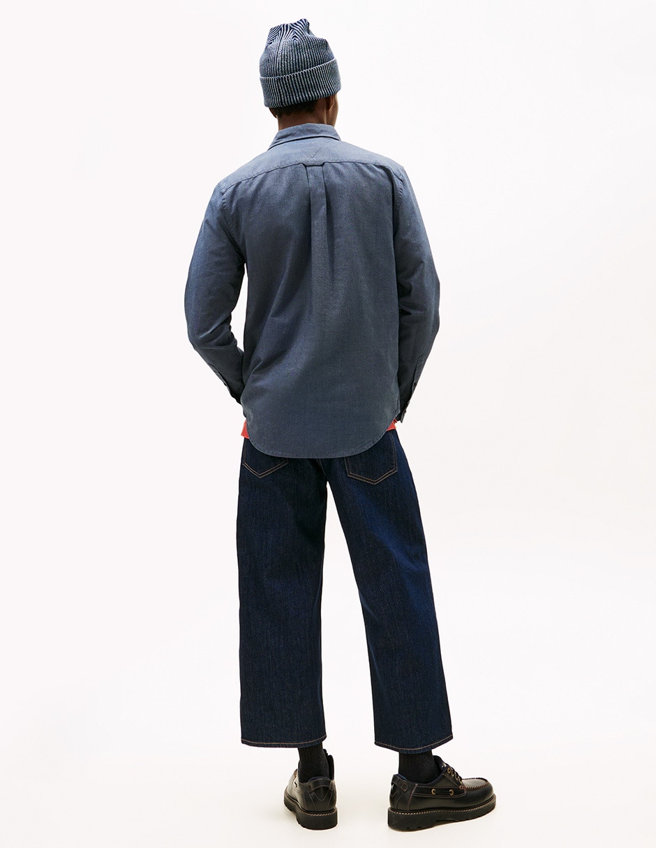 Camisa casual de algodón manga larga para hombre 4