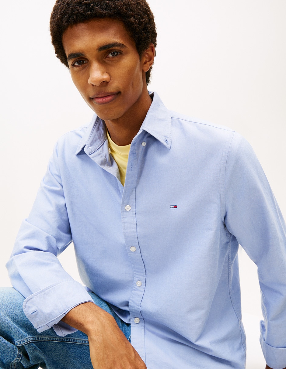 Camisa casual de algodón manga larga para hombre 2