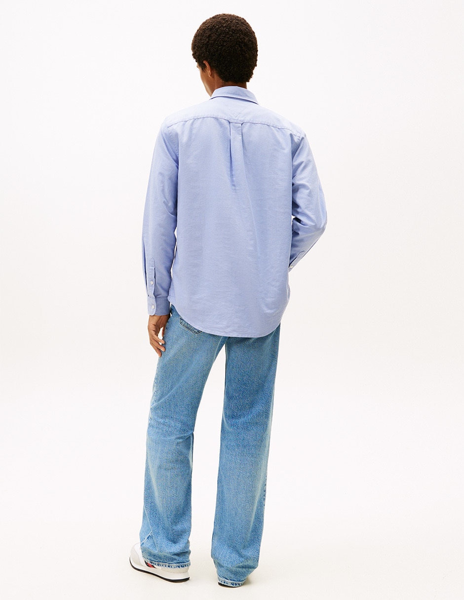 Camisa casual de algodón manga larga para hombre 4