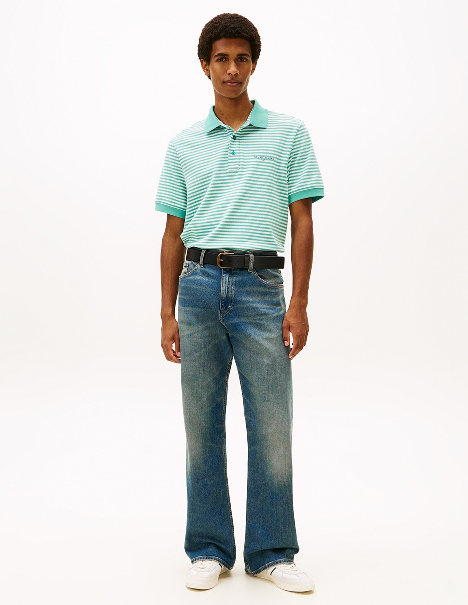 Playera tipo polo Linear para hombre 4