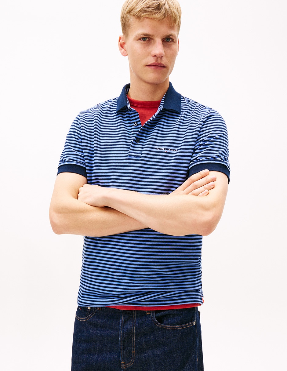 Playera tipo polo Linear para hombre