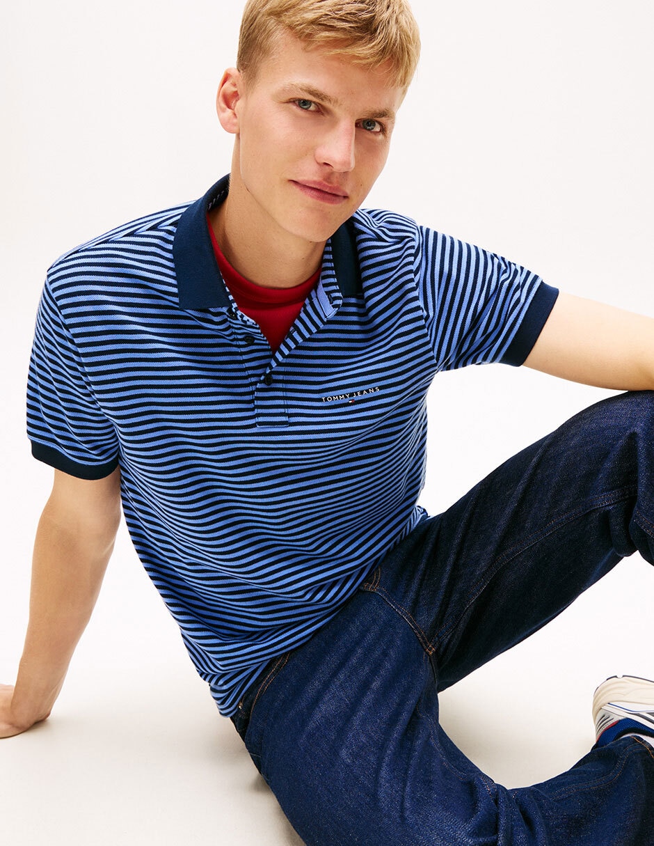 Playera tipo polo Linear para hombre 2