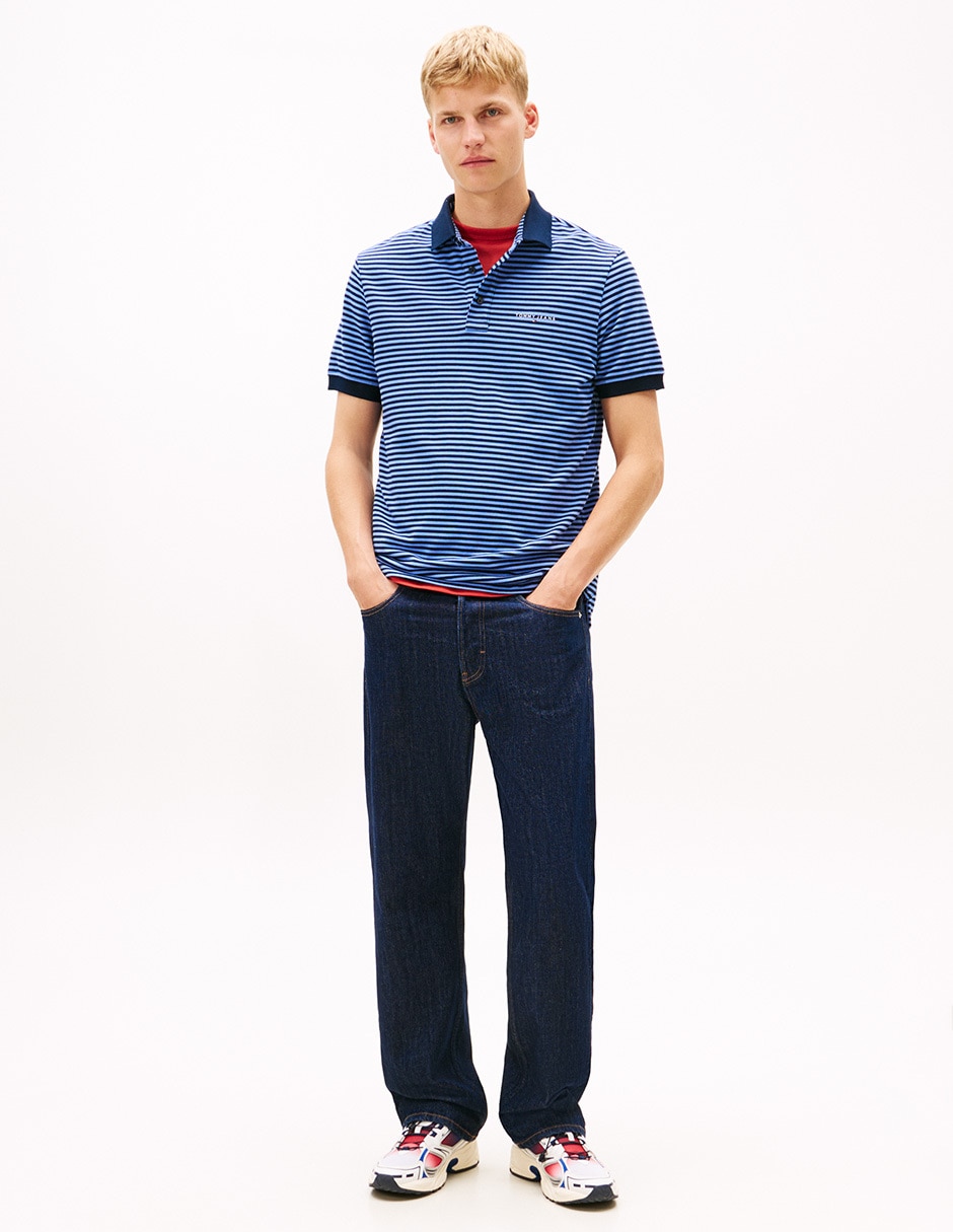 Playera tipo polo Linear para hombre 3