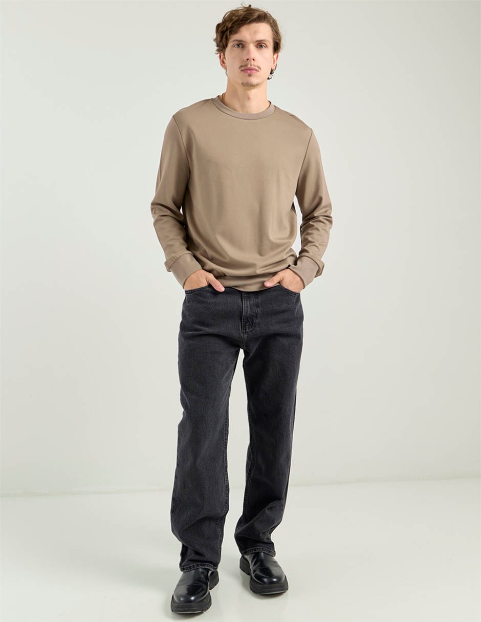 Jeans straight lavado obscuro para hombre 3