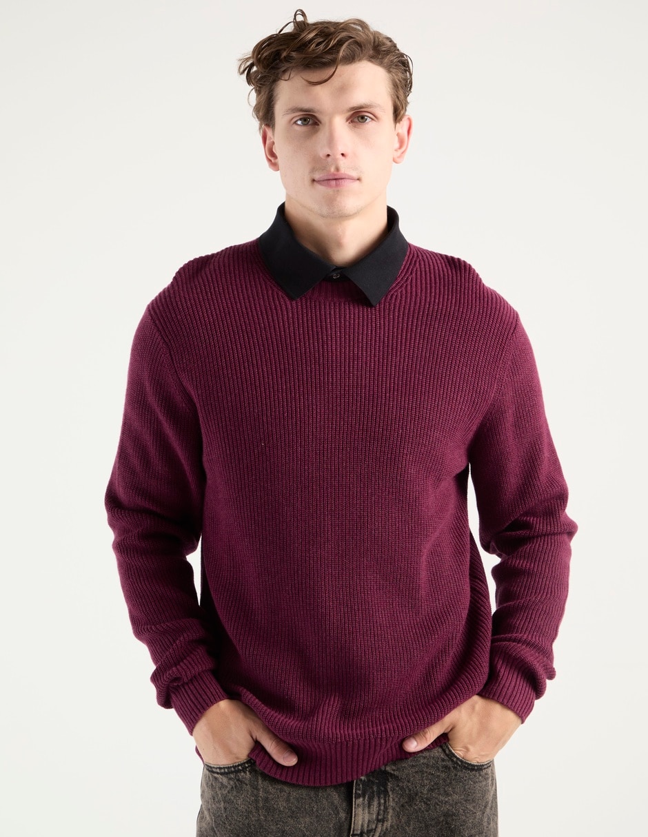 Suéter cuello redondo para hombre