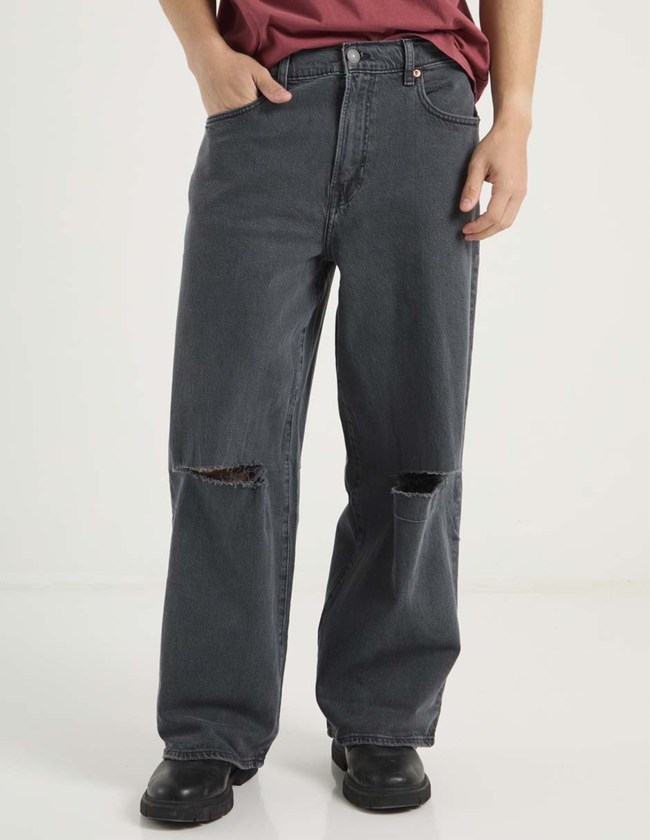 Jeans flare lavado obscuro para hombre 1