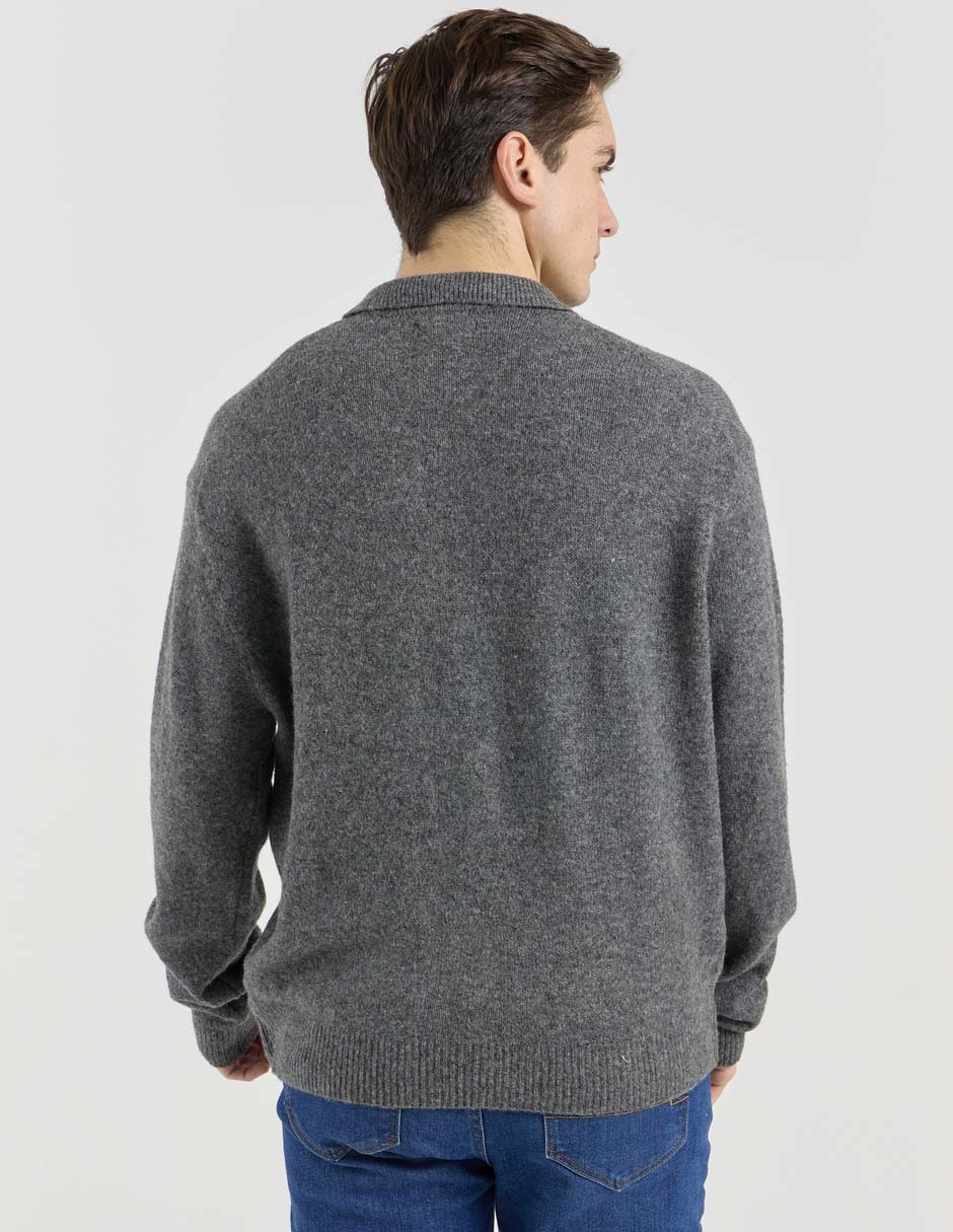Suéter cuello polo para hombre 2