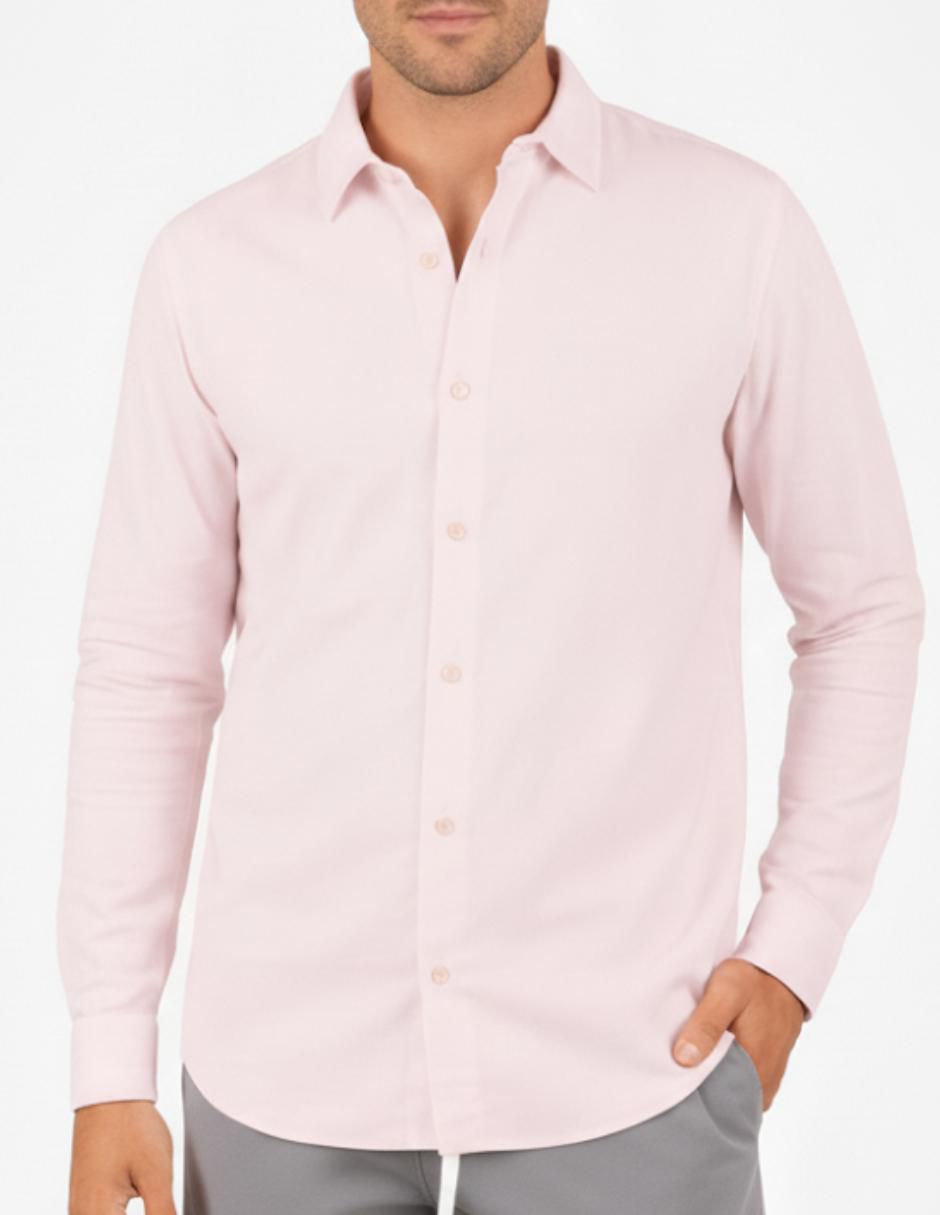 Camisa playa de lino manga larga para hombre 2