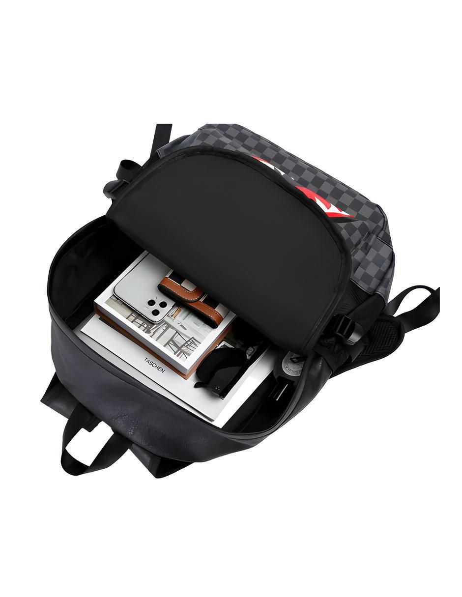 Mochila con portalaptop tiburón impermeable unisex 4