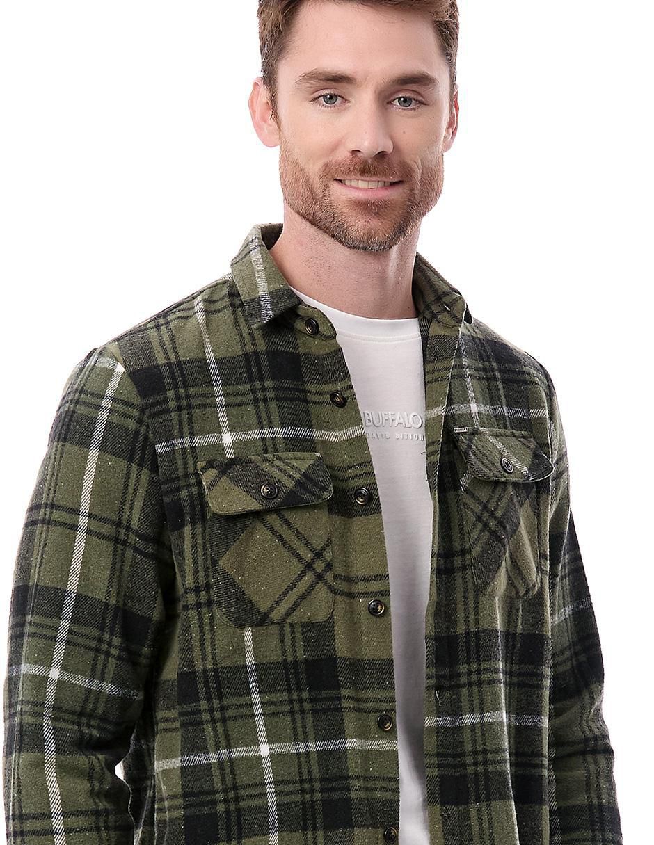 Camisa casual manga larga para hombre 2