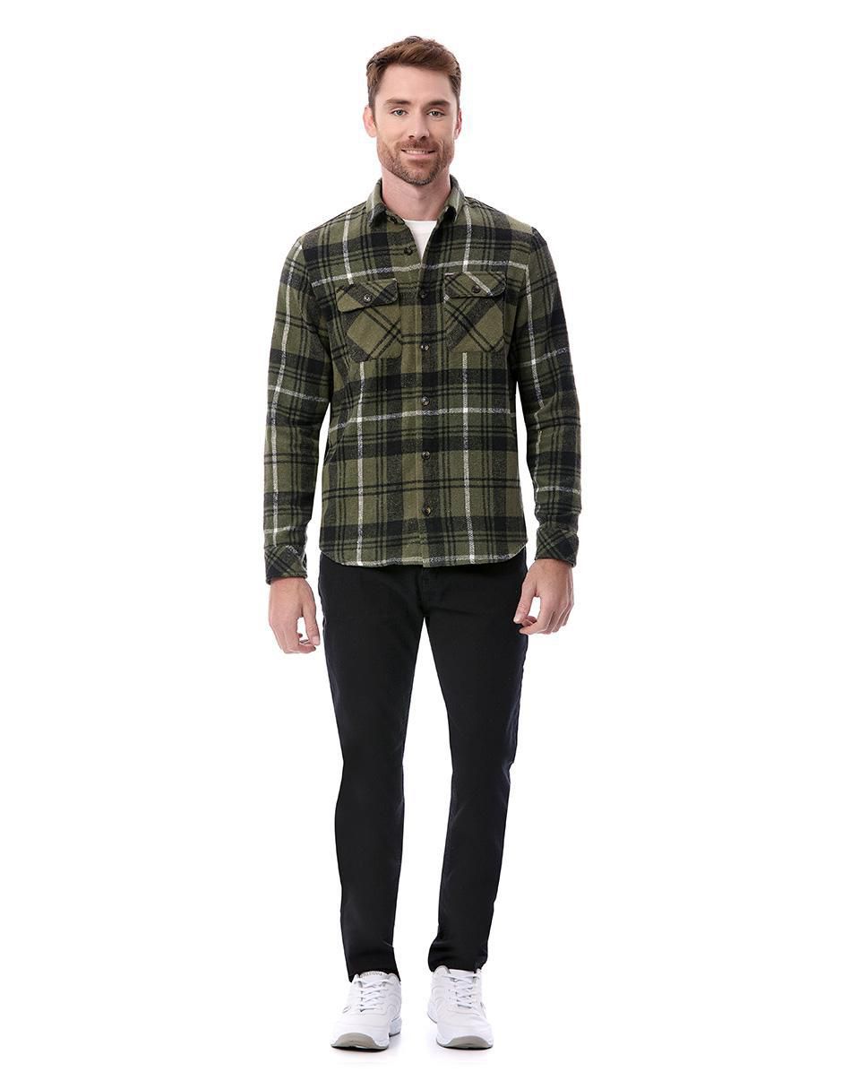 Camisa casual manga larga para hombre 4