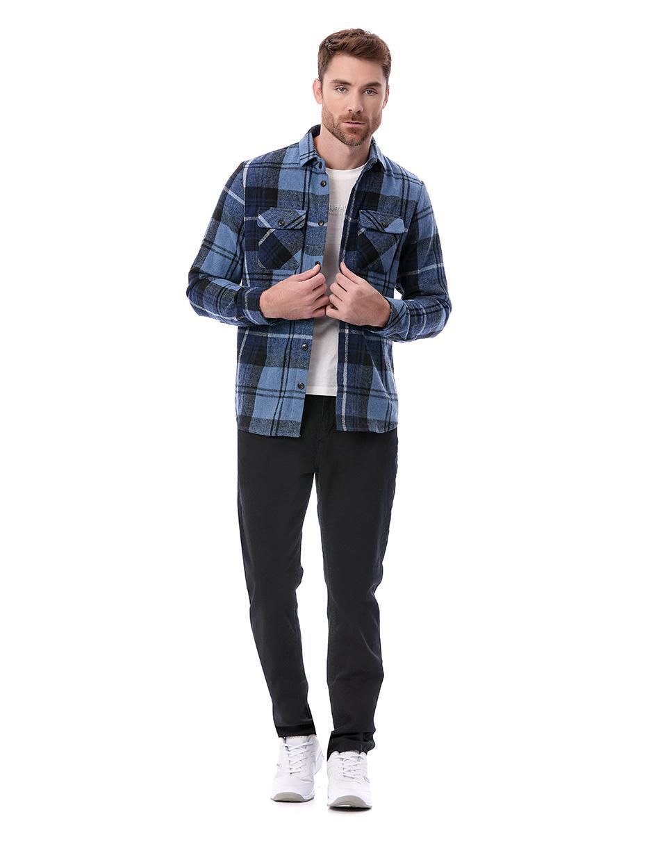 Camisa casual manga larga para hombre 2