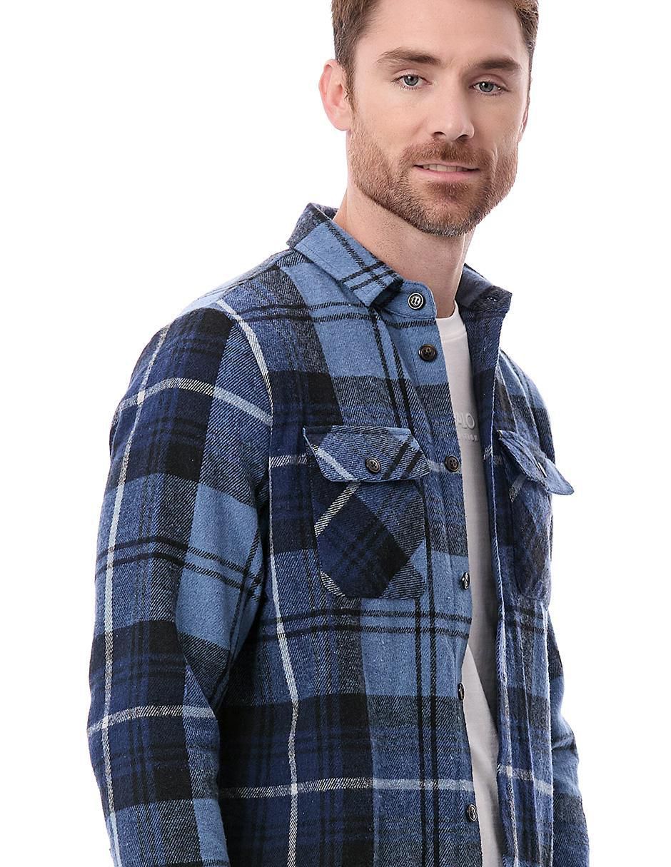 Camisa casual manga larga para hombre 3