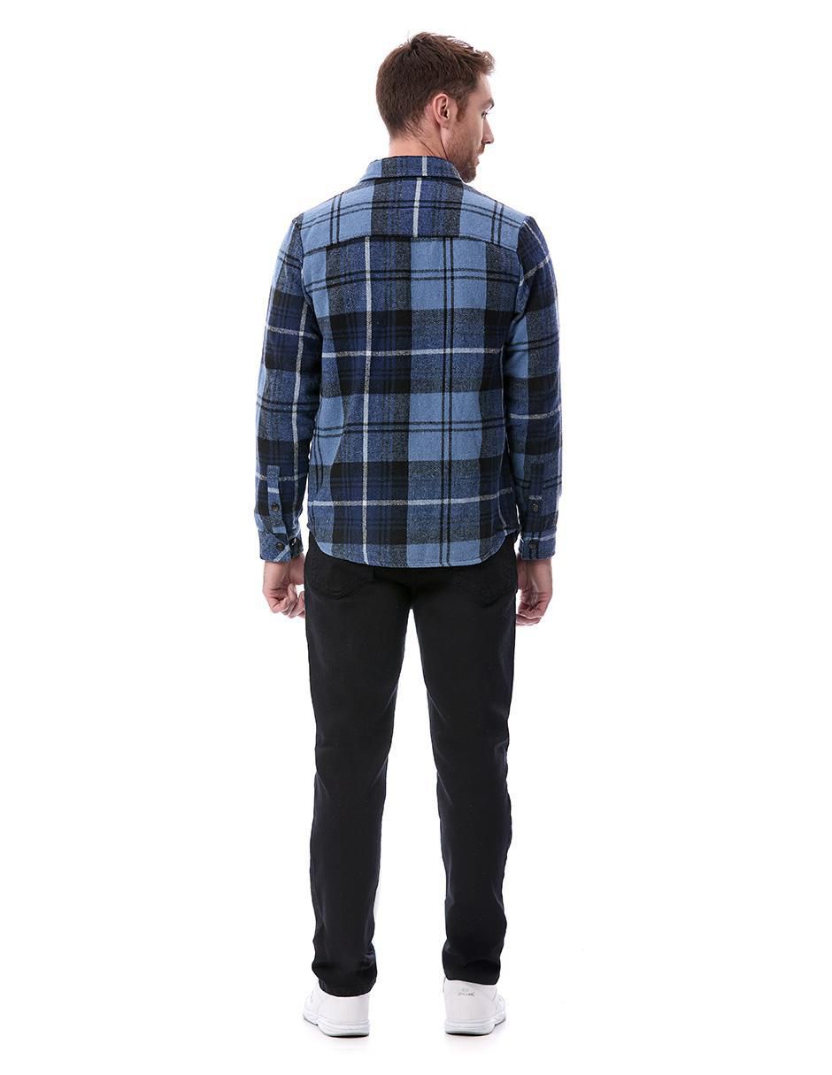 Camisa casual manga larga para hombre 4