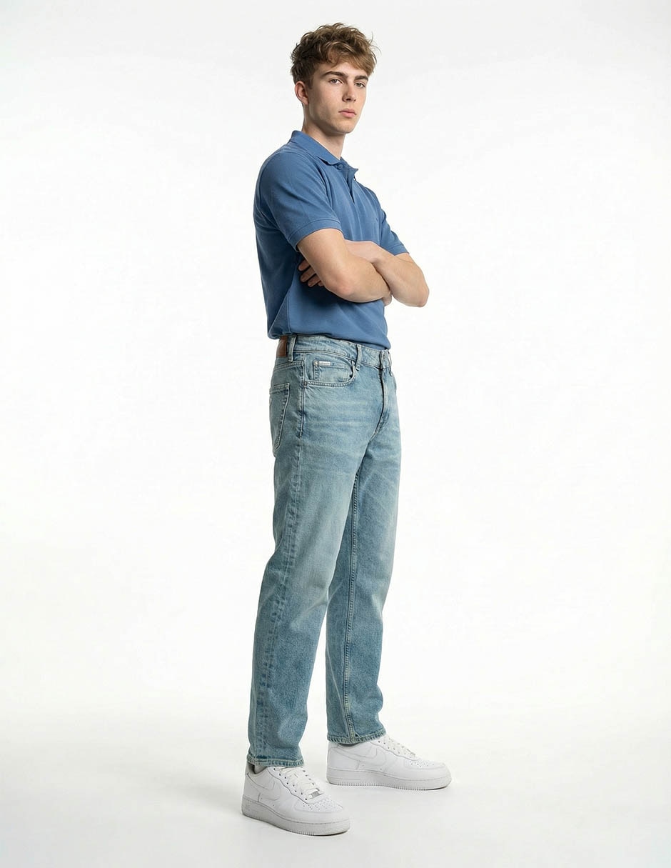 Jeans slim lavado medio para hombre 3