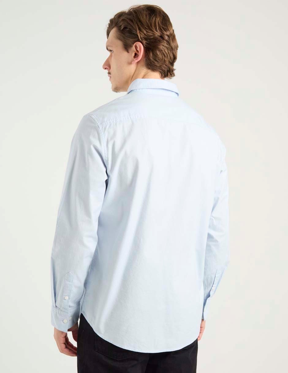 Camisa casual de algodón manga larga para hombre 6