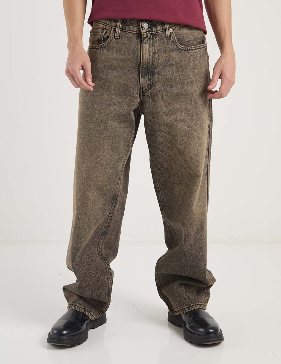 Jeans baggy lavado obscuro para hombre 2