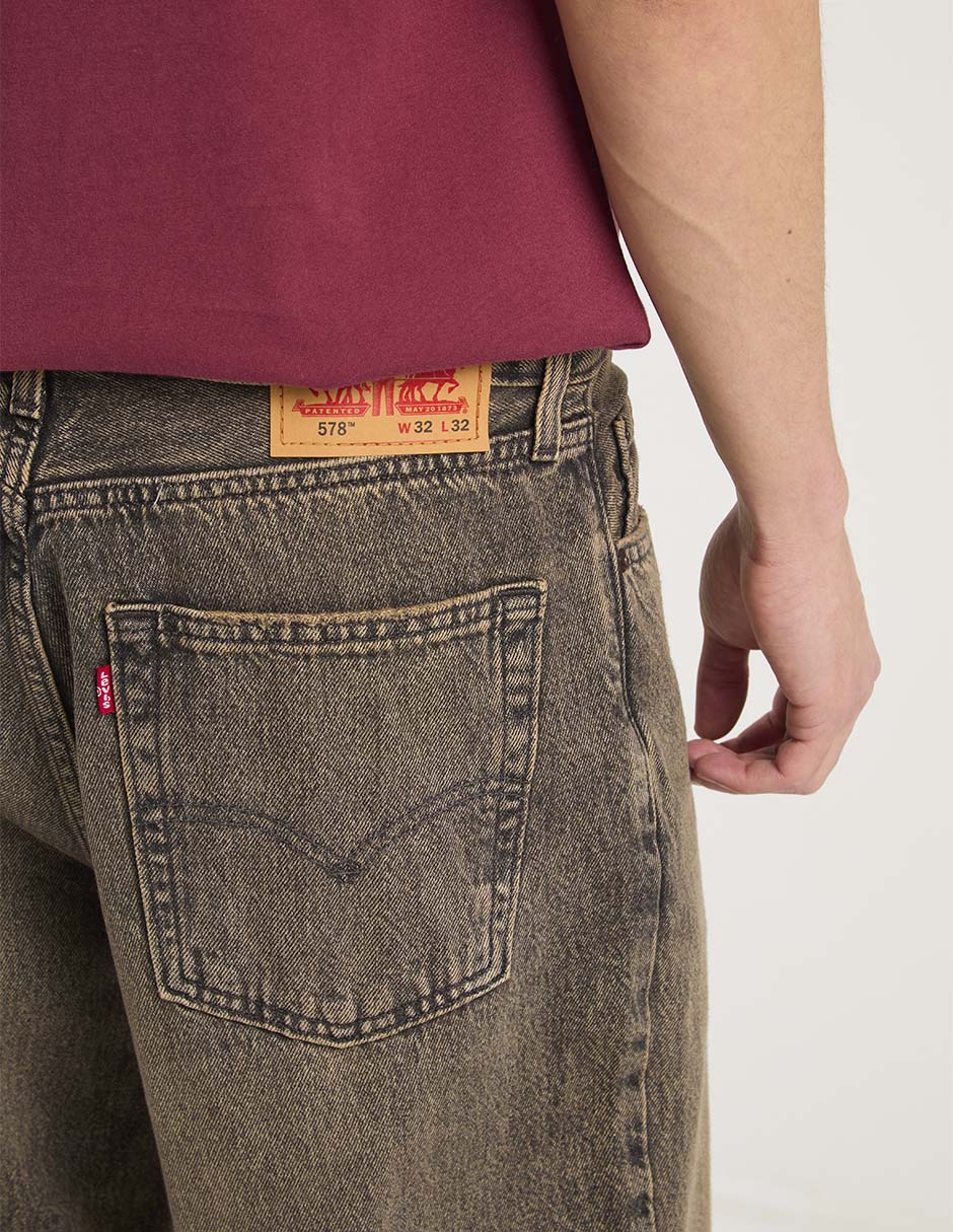 Jeans baggy lavado obscuro para hombre 5