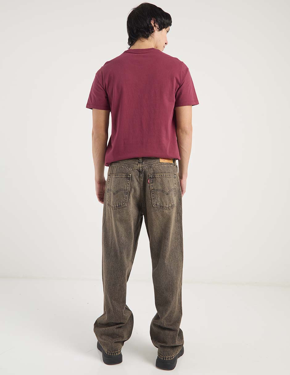 Jeans baggy lavado obscuro para hombre 6