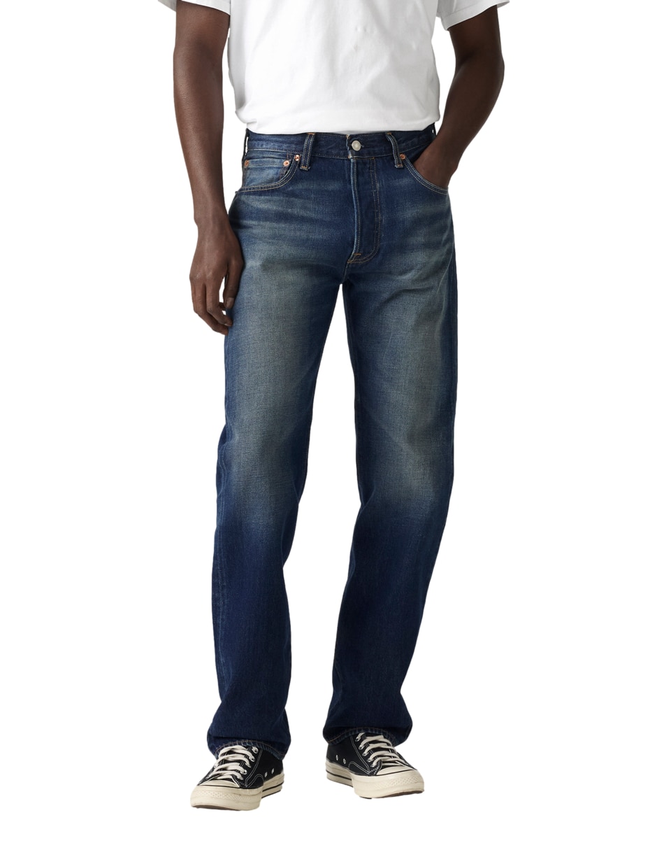 Jeans straight 501 deslavado para hombre