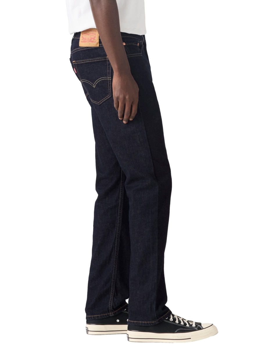 Jeans straight lavado obscuro para hombre 3