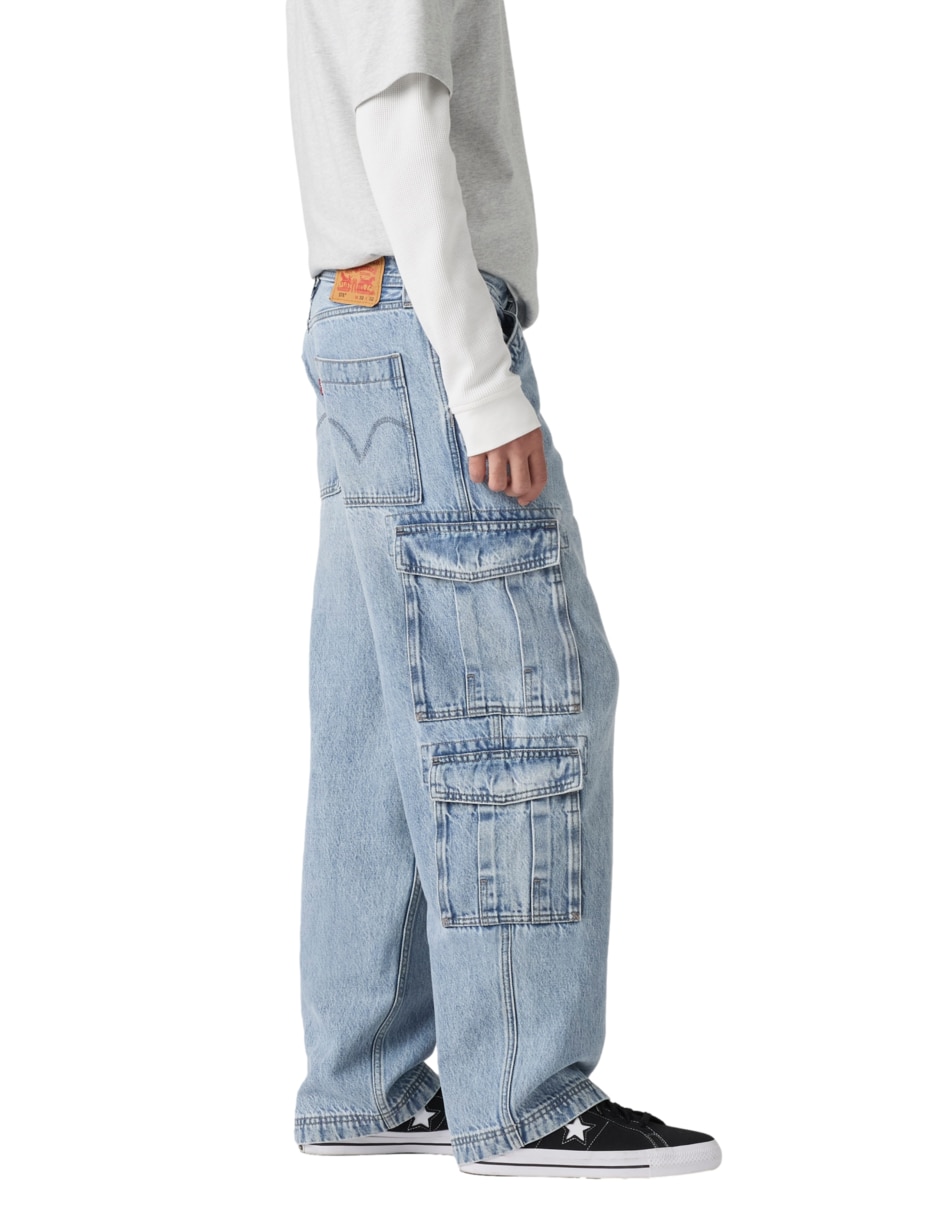 Jeans Baggy 578 cargo lavado claro para hombre 3