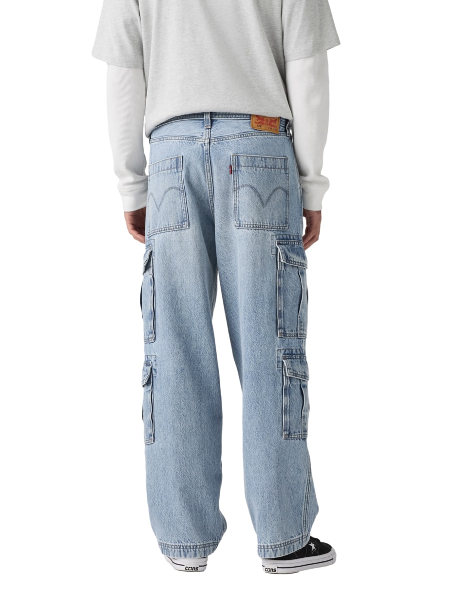 Jeans Baggy 578 cargo lavado claro para hombre 4