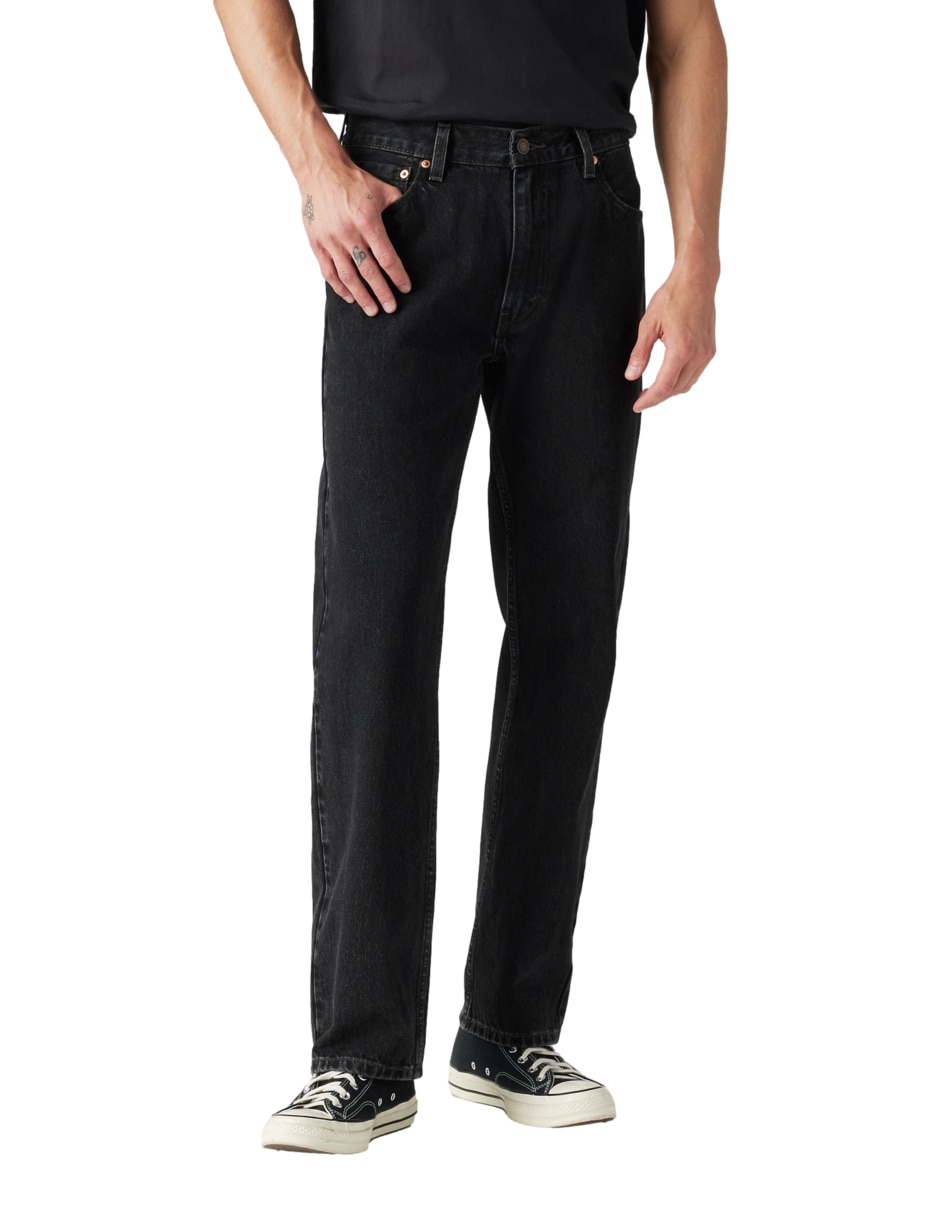 Jeans straight lavado obscuro para hombre