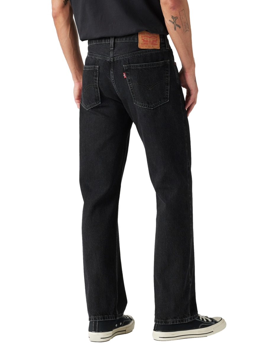 Jeans straight lavado obscuro para hombre 2
