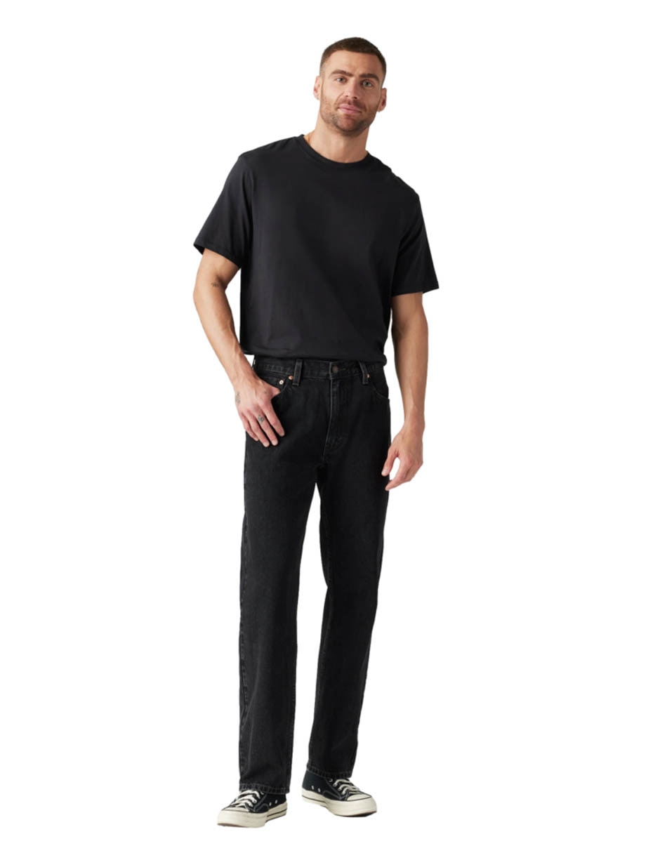 Jeans straight lavado obscuro para hombre 3