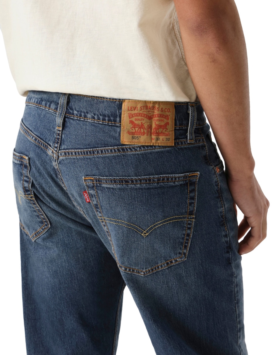 Jeans straight 505 regular lavado medio para hombre 7