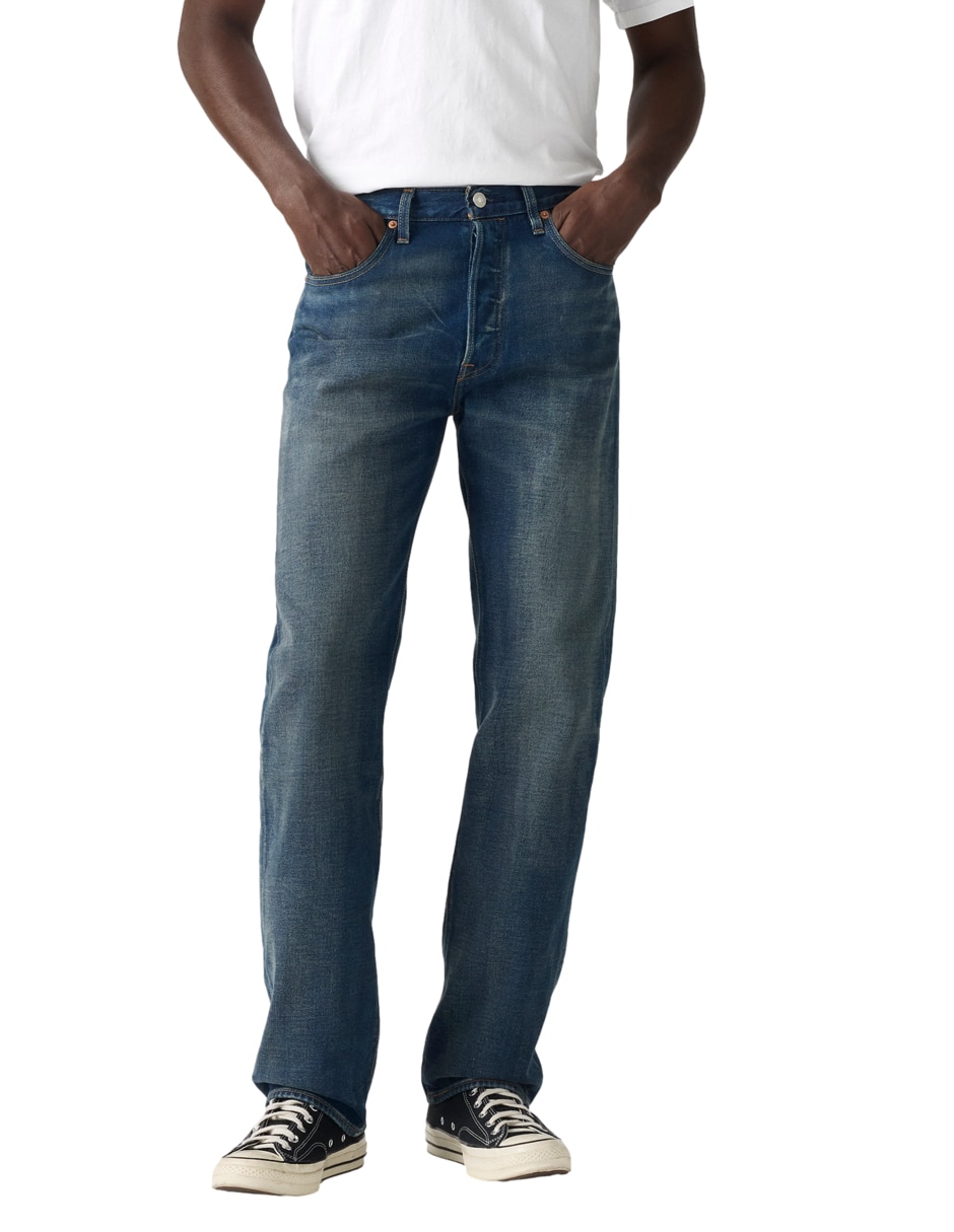 Jeans straight 501 deslavado para hombre