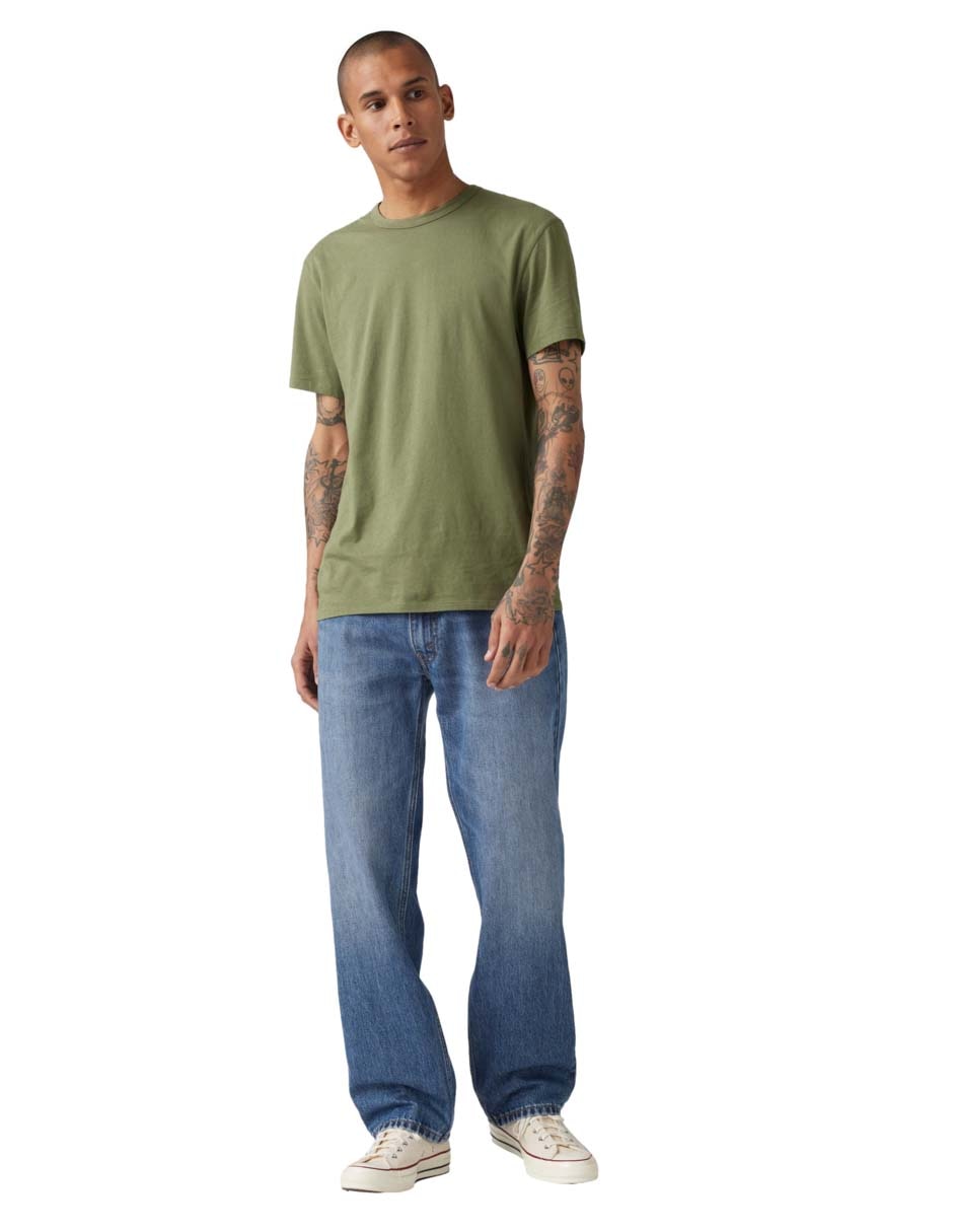 Jeans straight 555 lavado medio para hombre 4