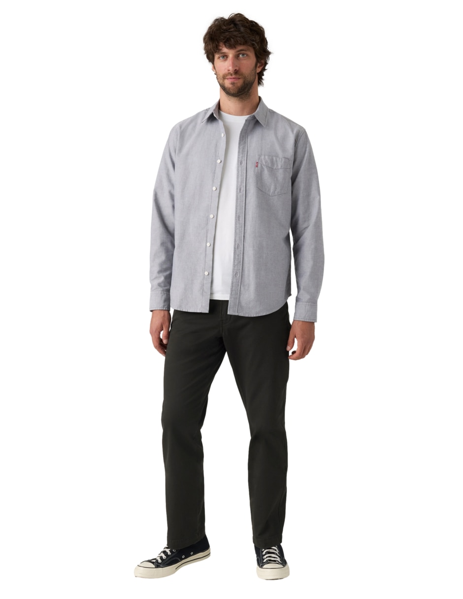 Pantalón casual regular de algodón para hombre