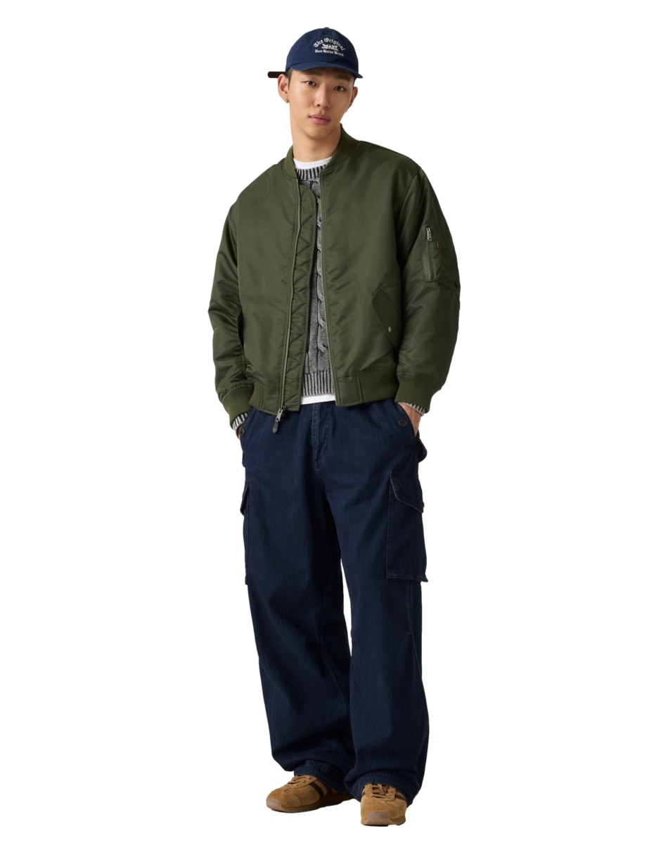 Pantalón casual cargo baggy de algodón para hombre 2