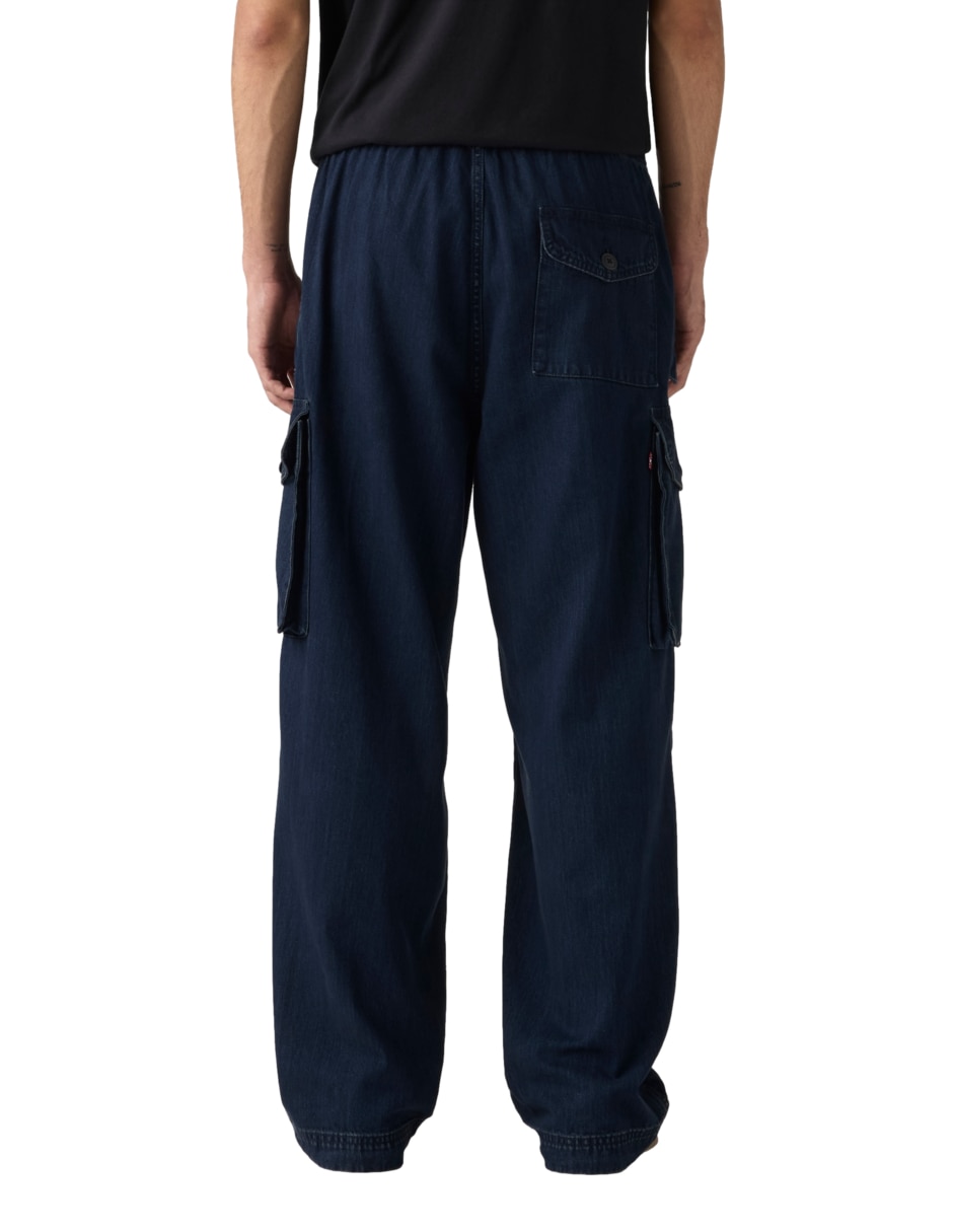 Pantalón casual cargo baggy de algodón para hombre 4