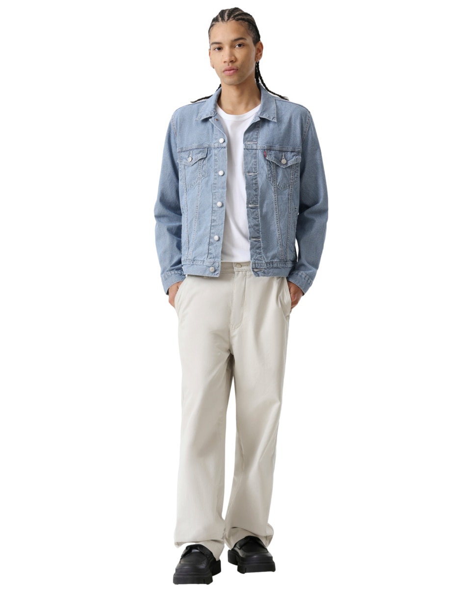 "chamarra" denim sin coleccion o familia no "de" algodón sin diseño "para hombre" 4