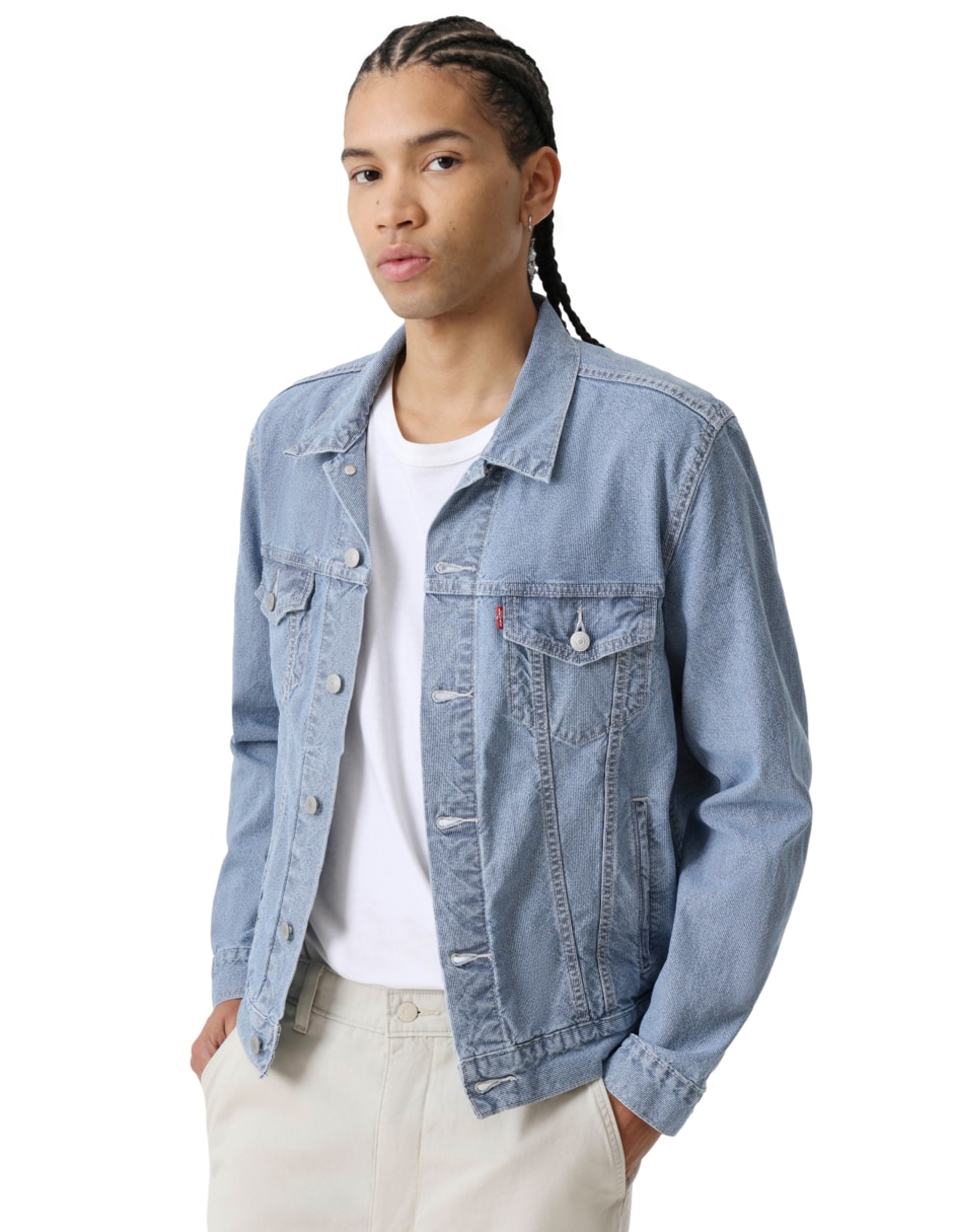 "chamarra" denim sin coleccion o familia no "de" algodón sin diseño "para hombre" 6