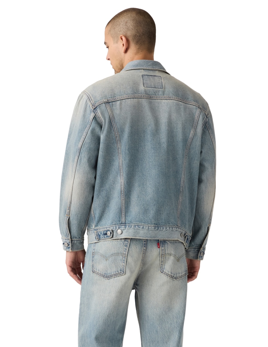 Chamarra denim con bolsillos para hombre 2