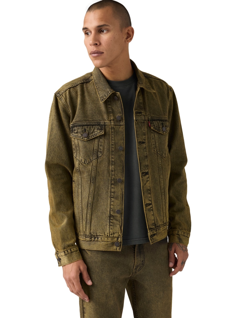 Chamarra denim con bolsillos para hombre 3