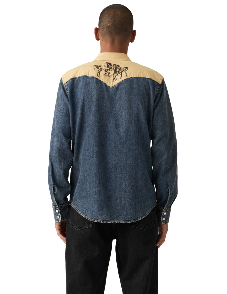 Camisa casual de algodón manga larga para hombre 2