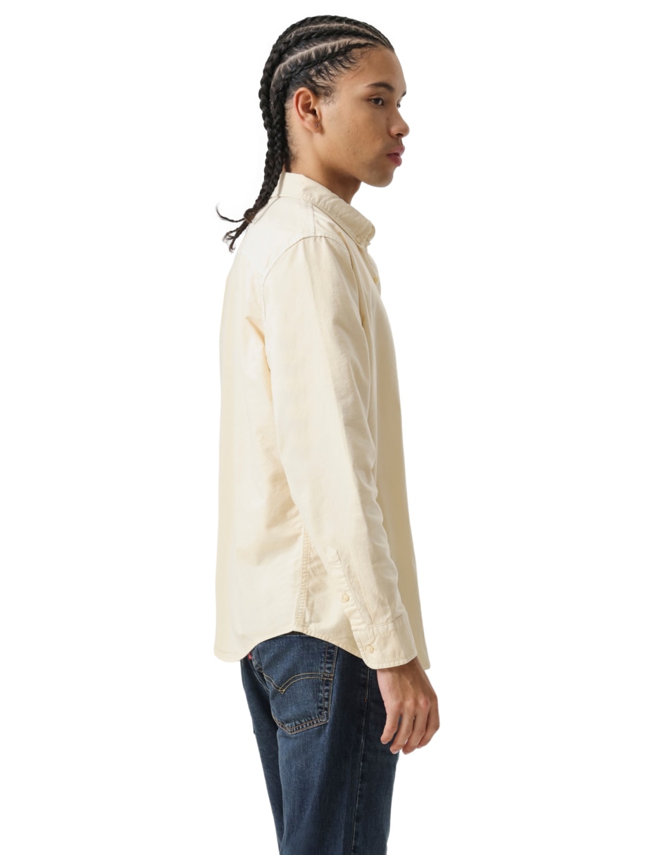 Sobrecamisa casual de algodón manga larga para hombre 2