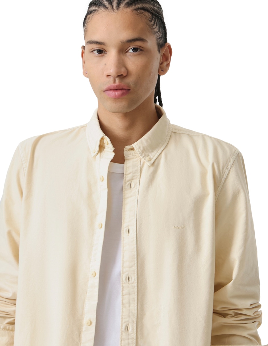 Sobrecamisa casual de algodón manga larga para hombre 6