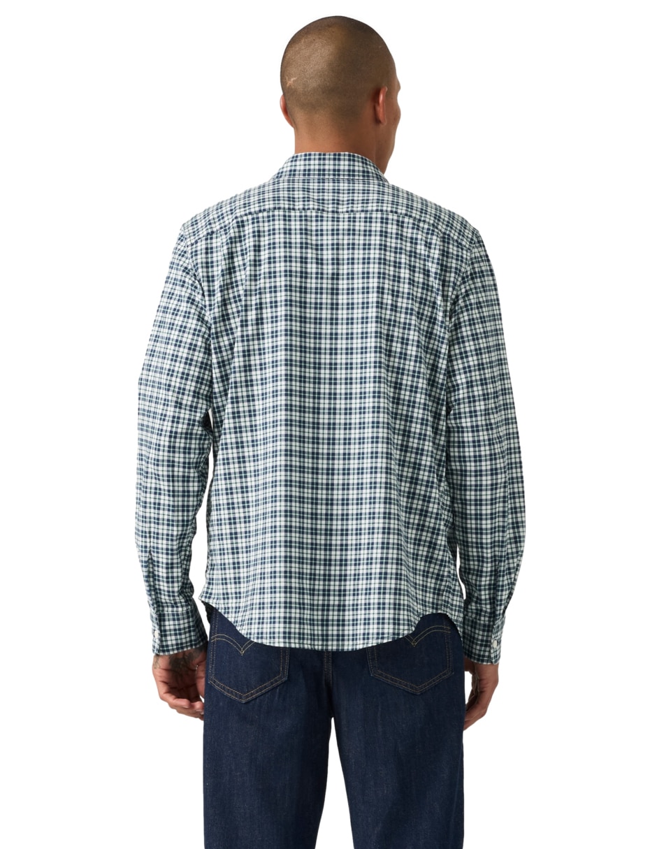 Camisa casual de algodón manga larga para hombre 2