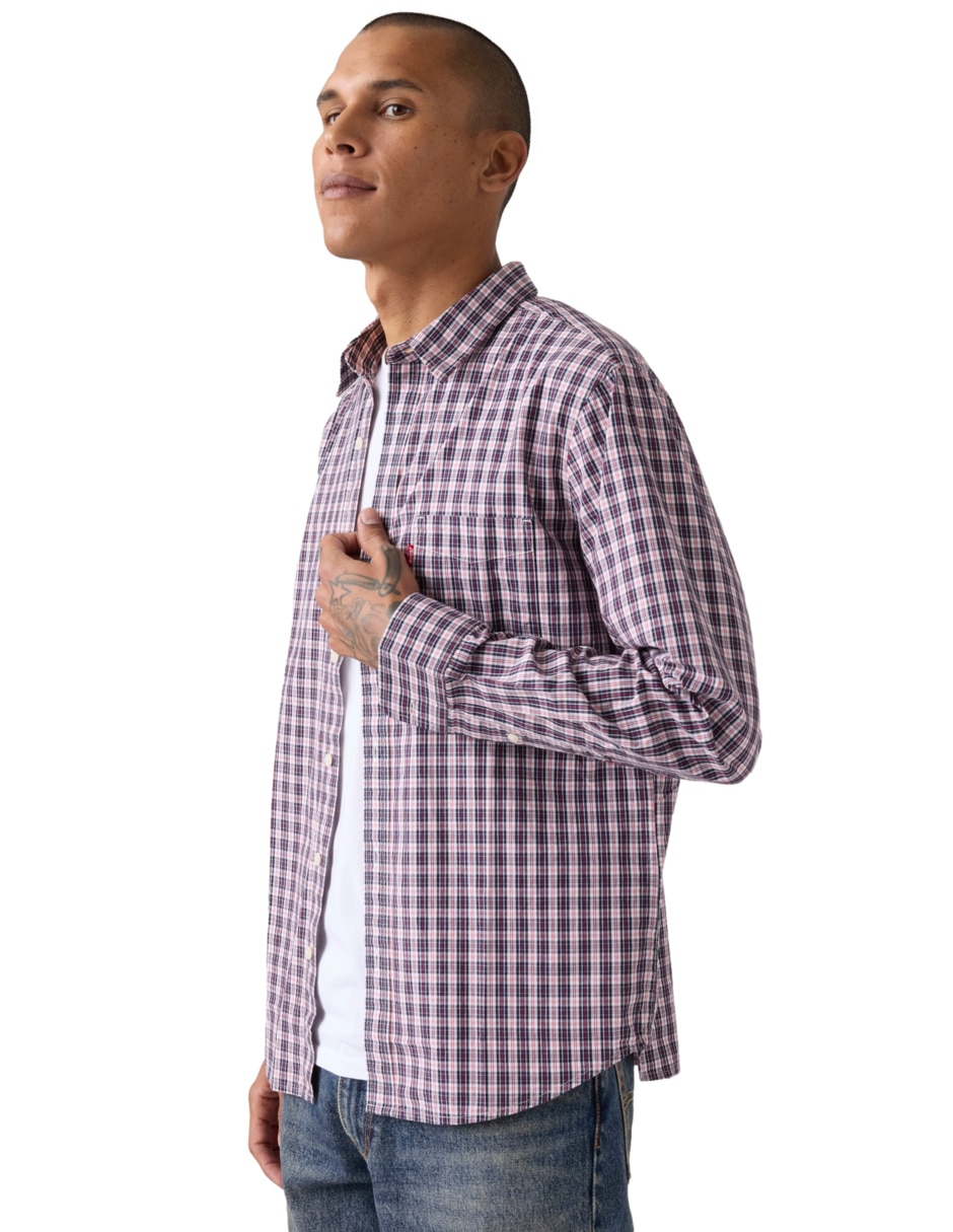 Camisa casual de algodón manga larga para hombre 3