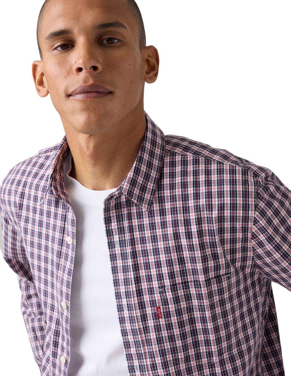 Camisa casual de algodón manga larga para hombre 4