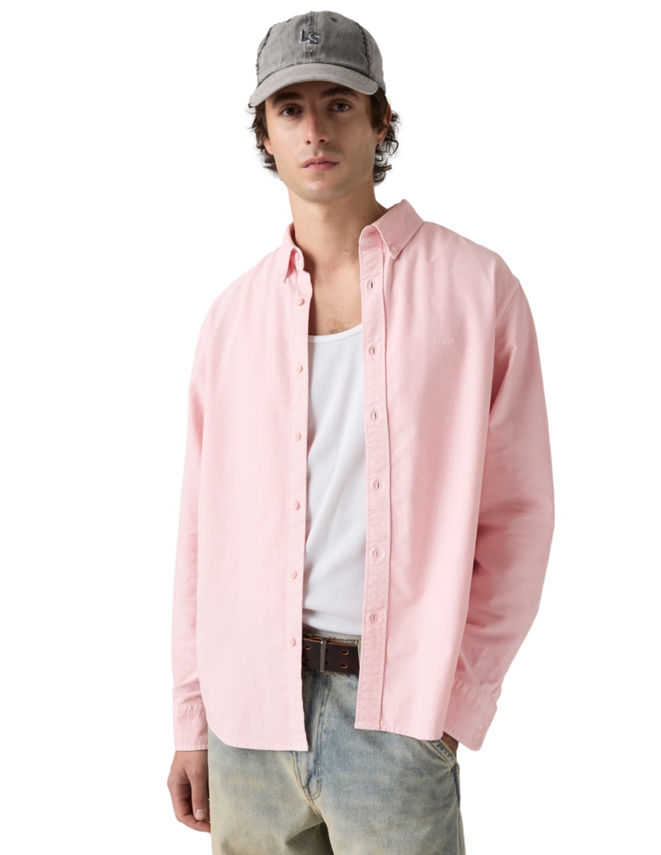 Camisa casual de algodón manga larga para hombre 3