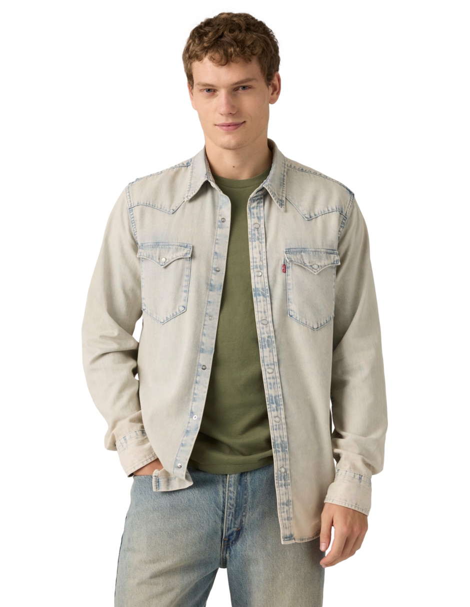 Camisa casual de algodón manga larga para hombre 3